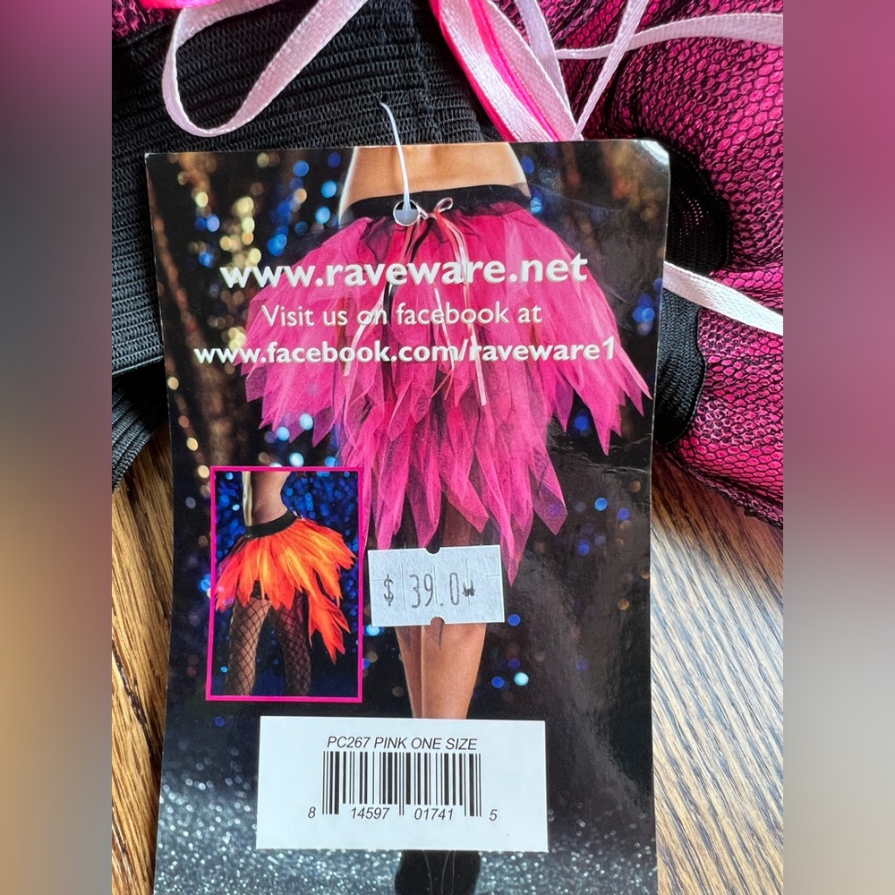 Raveware nwt pink black tutu